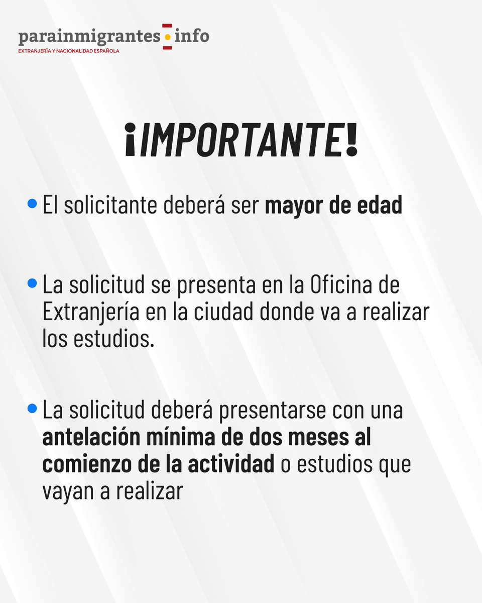 👉🏼 Si vas a pedir tu #TarjetadeEstudiante estando como turista en España, debes saber los requisitos a cumplir y tener muy claro cómo hacer tu solicitud 🙋🏻‍♂️ Te lo explicamos AQUÍ ➡️ parainmigrantes.info/estancia-por-e…

#estanciaporestudios #estudiarenespaña
