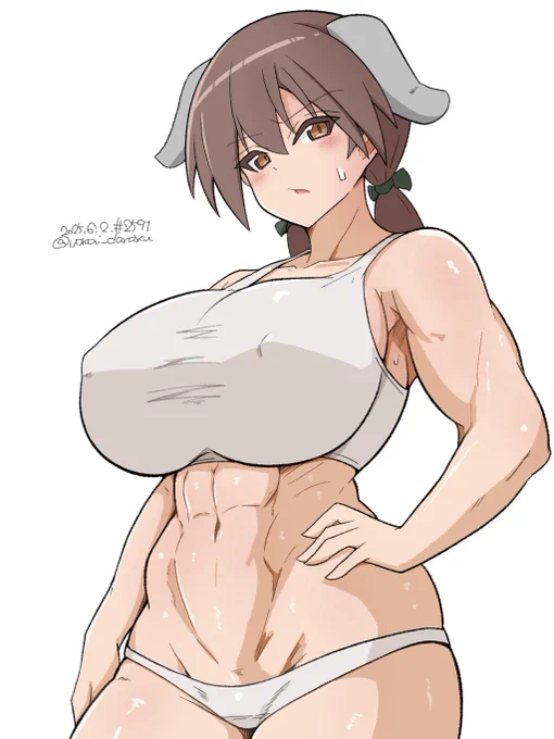 あぁ・・・筋肉お姉ちゃん描きたくなってきた。 添付は過去絵。