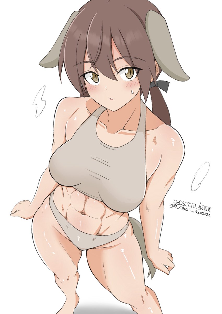 あぁ・・・筋肉お姉ちゃん描きたくなってきた。

添付は過去絵。 