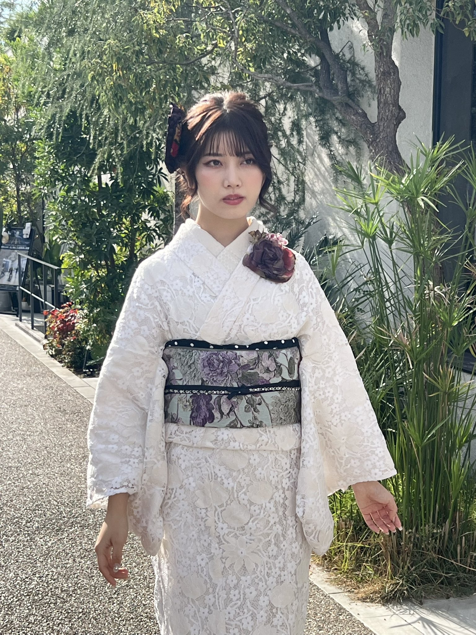 【新品】【希少】コリラックマ　姫　着物 7/5（金）発売］ レースの着物で旅を満喫しているコリラックマの