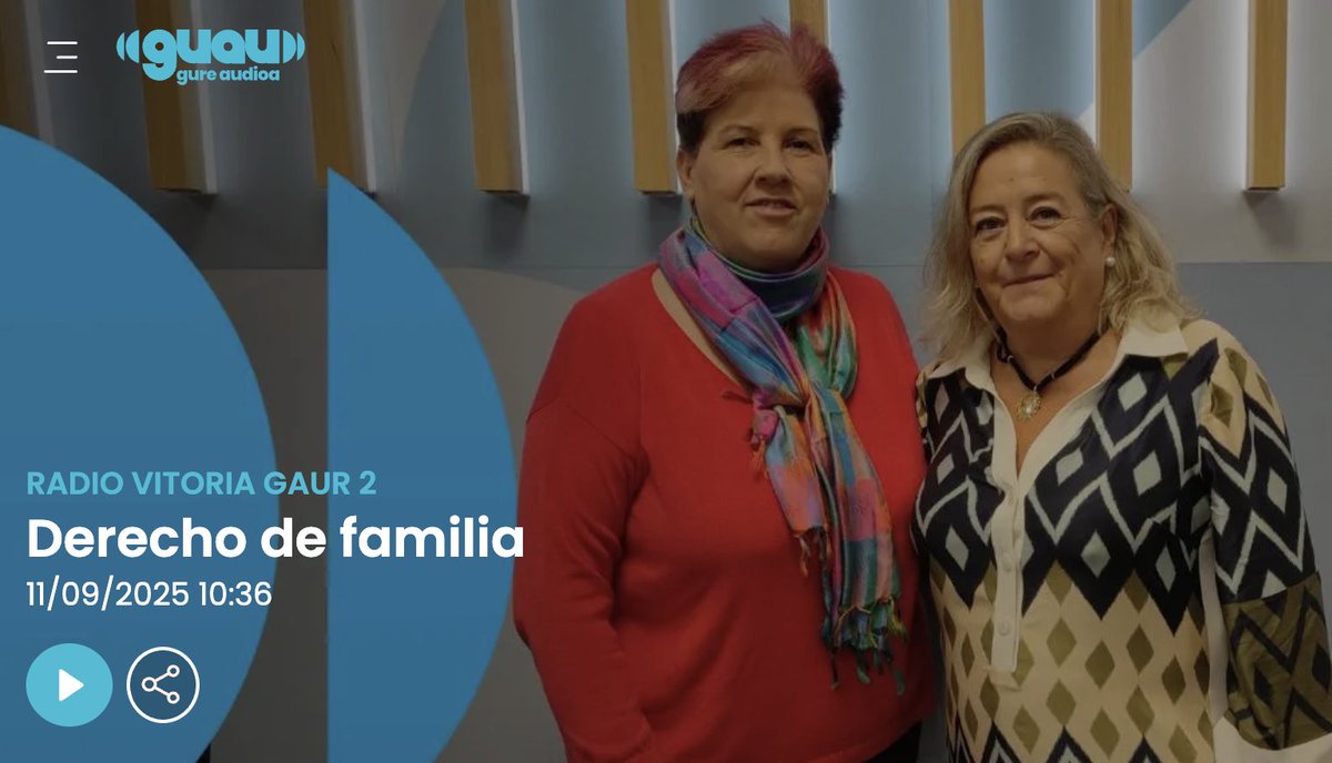 📻Entrevista a nuestra vicepresidenta, <a href="/BeatrizDePablo5/">Beatriz De Pablo Murillo</a>, y a la compañera de Vitoria Cristina Uriarte en <a href="/radio_vitoria/">Radio Vitoria</a>.👇
🔊Escuchar: guau.eus/m/radio-vitori…