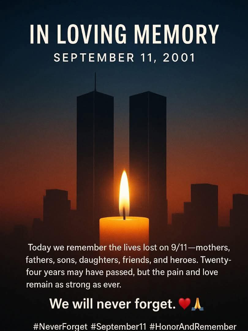 We will #NeverForget the day the Earth stood still when the world trade center fell.