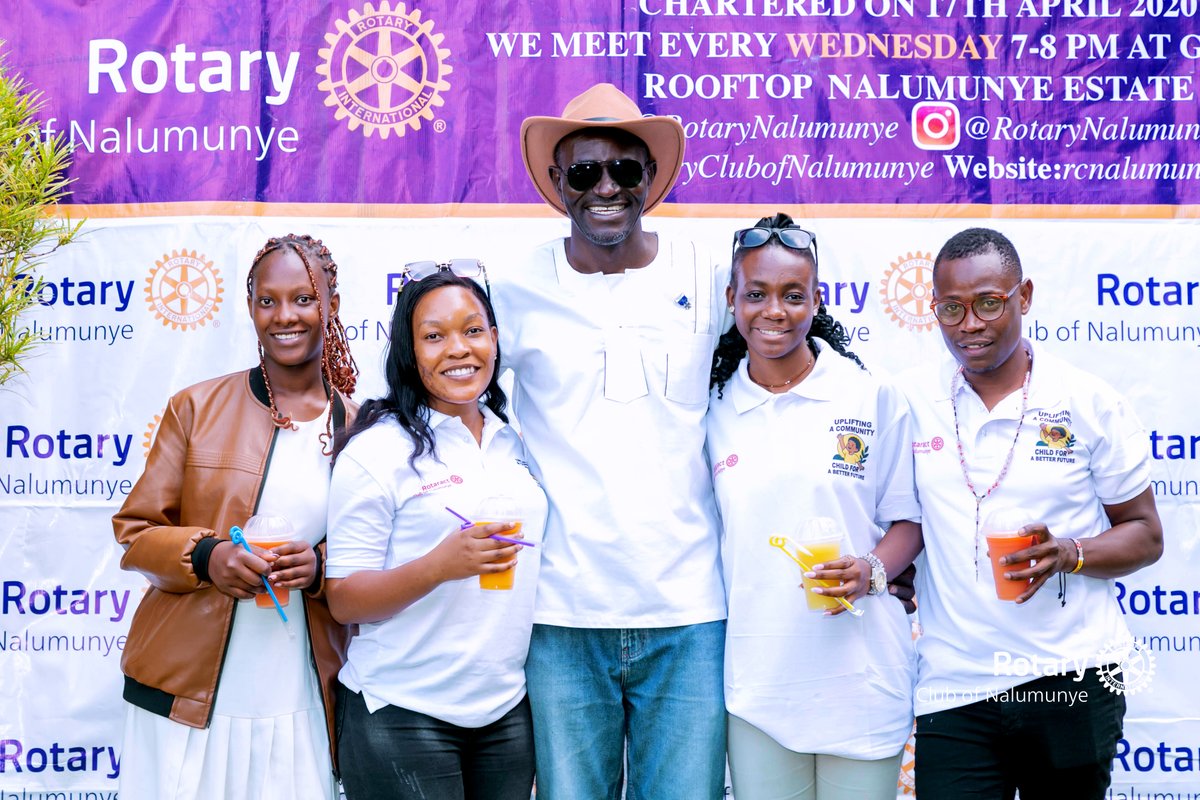 RotaryNalumunye's tweet image. Big thanks to Rotaracters for gracing our Home Hospitality last Saturday, September 6th, 2025.

Host: President of Presidents @DebbieKakande 
#uniteforgood #RotaryFun