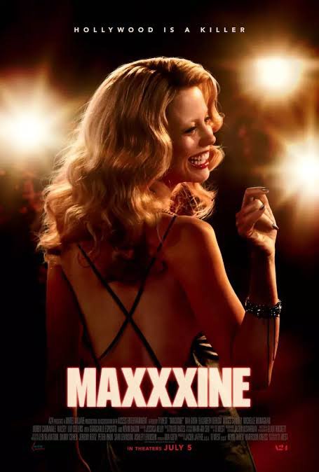 「MaXXXine マキシーン」を鑑賞。
Xトリロジーの締め括りにふさわしい快作で、A24らしいクセの強さが堪らない。
今作もやはりミア・ゴスの魅力に尽きますな。あの射るような眼差しで見つめられると、こちらも画面から目が離せなくなってしまう。新時代のミューズの活躍を今後も注目していきたい😊