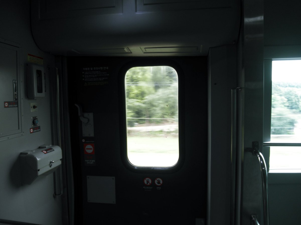기차 안에서 느껴지는 녹빛이 좋다