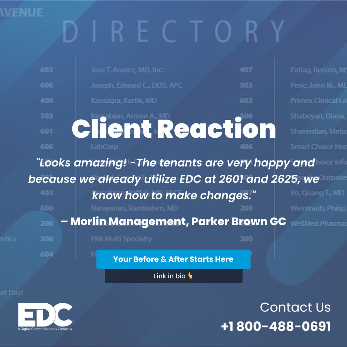 marketingedc35's tweet image. 📍 From outdated to outstanding: The NANO upgrade at The Medical Plaza.
Branded. ADA-compliant. Always current.
✅ Finalized, installed &amp;amp; loved by tenants.
👇 Swipe to see the transformation.
🔗 Link in bio.

#NanoEffect #EDCSignage #SmartSignage #FacilityTech #SurfaceMount