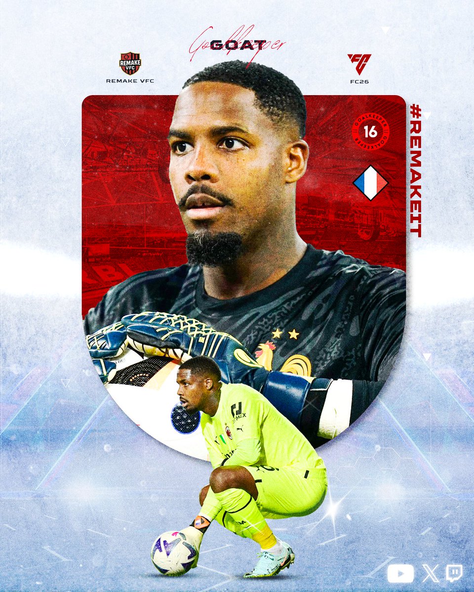 An unyielding bulwark before his goal,
The final sentinel when the defense falters,
Pinpoint restarts, by foot or hand, with masterful precision.

We are thrilled to introduce :

<a href="/Thetruegoatgk/">ELSY querin</a> 💪🔥🇫🇷

#RemakeVFC #RemakeIT 🔴 ⚫️