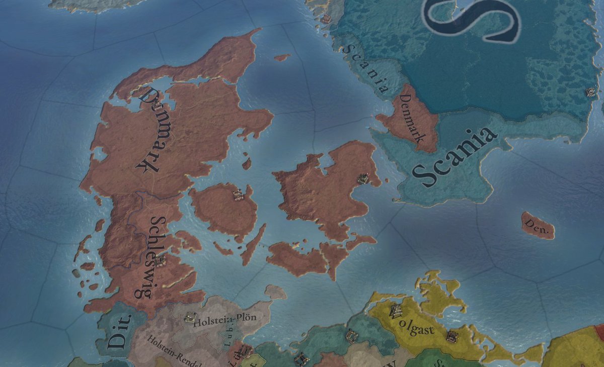 nekotei_m's tweet image. #EU5 #ProjectCaesar
Tinto Flavour#40はデンマーク固有コンテンツの紹介
forum.paradoxplaza.com/forum/develope…

■歴史的背景
‣11世紀のクヌート大王以後のデンマーク王位はたびたび起こる後継者争いにより、マグナート（大貴族）の影響が強くなっていた…