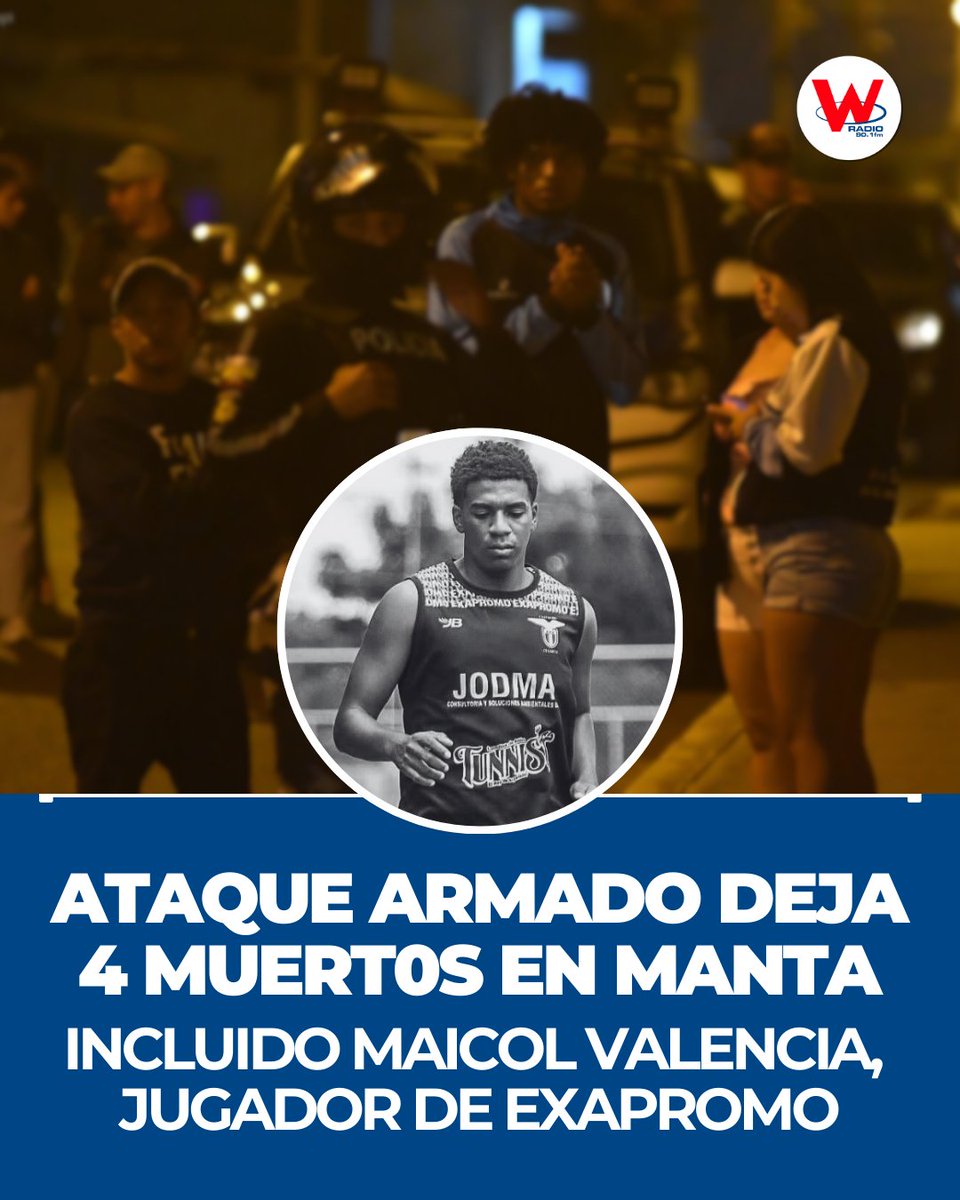 Una balacera provocó la muerte de cuatro personas en un hostal de Manta, uno de los fallecidos es el futbolista Maicol Valencia, presentado como nuevo refuerzo del equipo Exapromo, de Segunda categoría de Manabí.

Fuente prim.ec/Zhs550WUWFg
(vp)