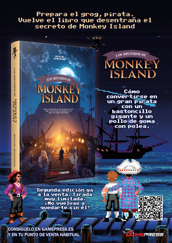 Juanjoide's tweet photo. Y vamos con la tercera de las muy interesantes cosillas aventureras que se sortean junto con el #CAAD69 impreso:

Un ejemplar de la segunda edición del libro obra de Nicolas Deneschau "Los misterios de Monkey Island", gracias a @GamePressEd y su majísimo mandamás @joseciudad. 🤗 https://t.co/TNLHQBTFra
