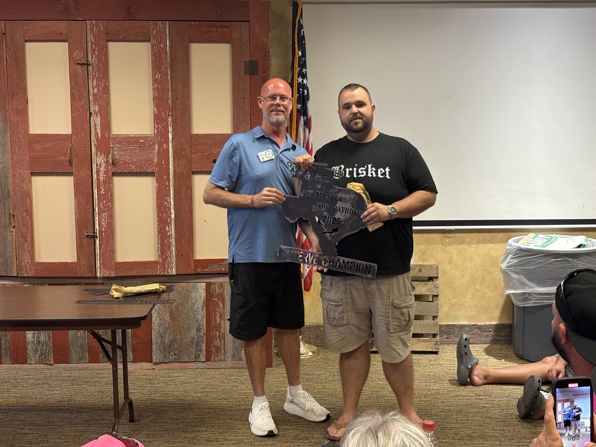 TheWAVESProject's tweet image. WAVES Project Houston Program Director, Jeff Pickard, Congratulates WAVES Project 2025,  IBCA Pitmaster for Patriots BBQ&quot; Champions!  

Reserve Champion   Caleb Warden with team &quot;Kickin Kajun Smokehouse&quot;

Grand Champion Allen Prothero  with team &quot;Ice Cold Cookers&quot;