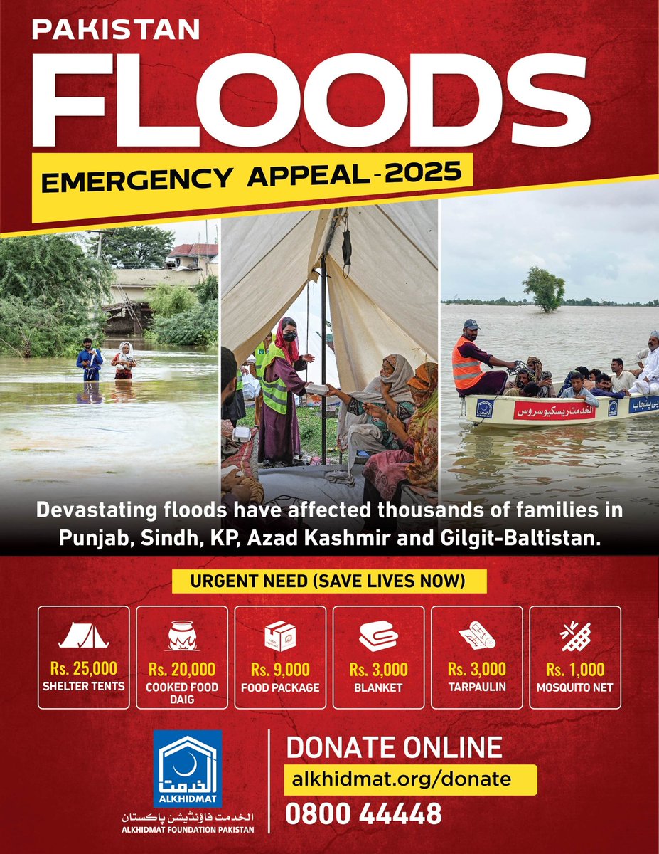 AimanShahidd1's tweet photo. Give hope, give dignity. Donate to Alkhidmat.
#AlkhidmatFloodsResponse https://t.co/vDMzDb7dht