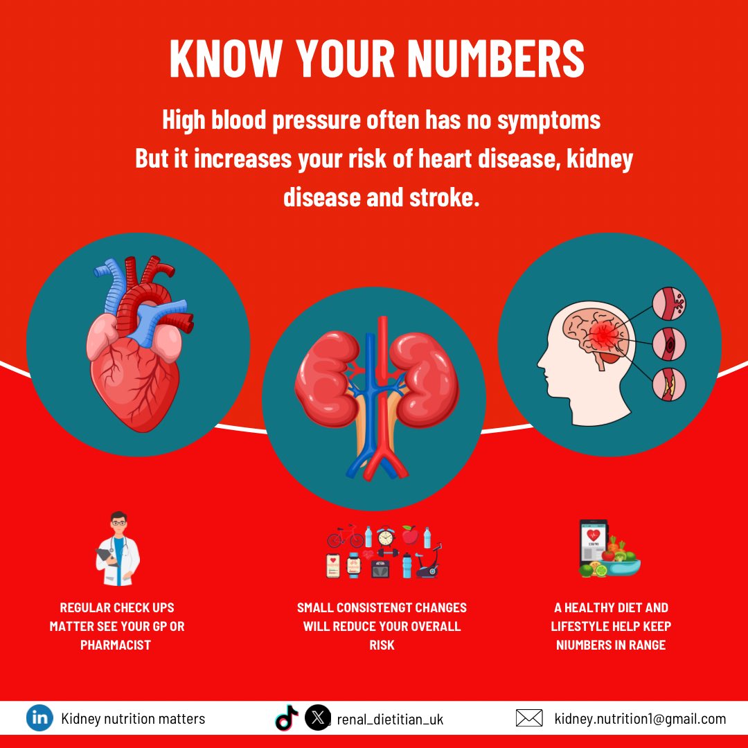 Blood pressure isn’t just a doctor’s concern. Learning about it empowers you to take charge of your well-being.
🩸Check your BP regularly 
Notice warning signs like headaches, chest discomfort, or vision changes.
Talk with your doctor if numbers stay high or low. #BP #kidneys