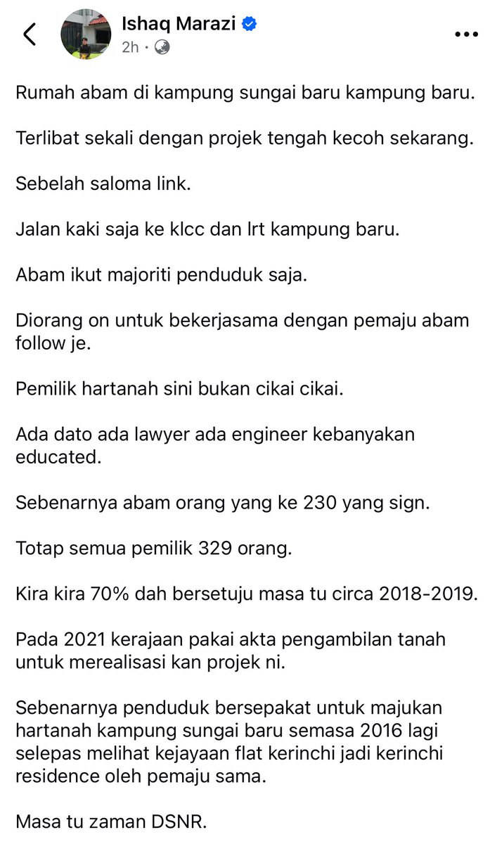 bumilangit's tweet photo. Komentar dari penduduk asal Kg Sg Baru. Dari sisi lain. Pautan saya salin di tweet berikutnya https://t.co/6fiINd6hSS