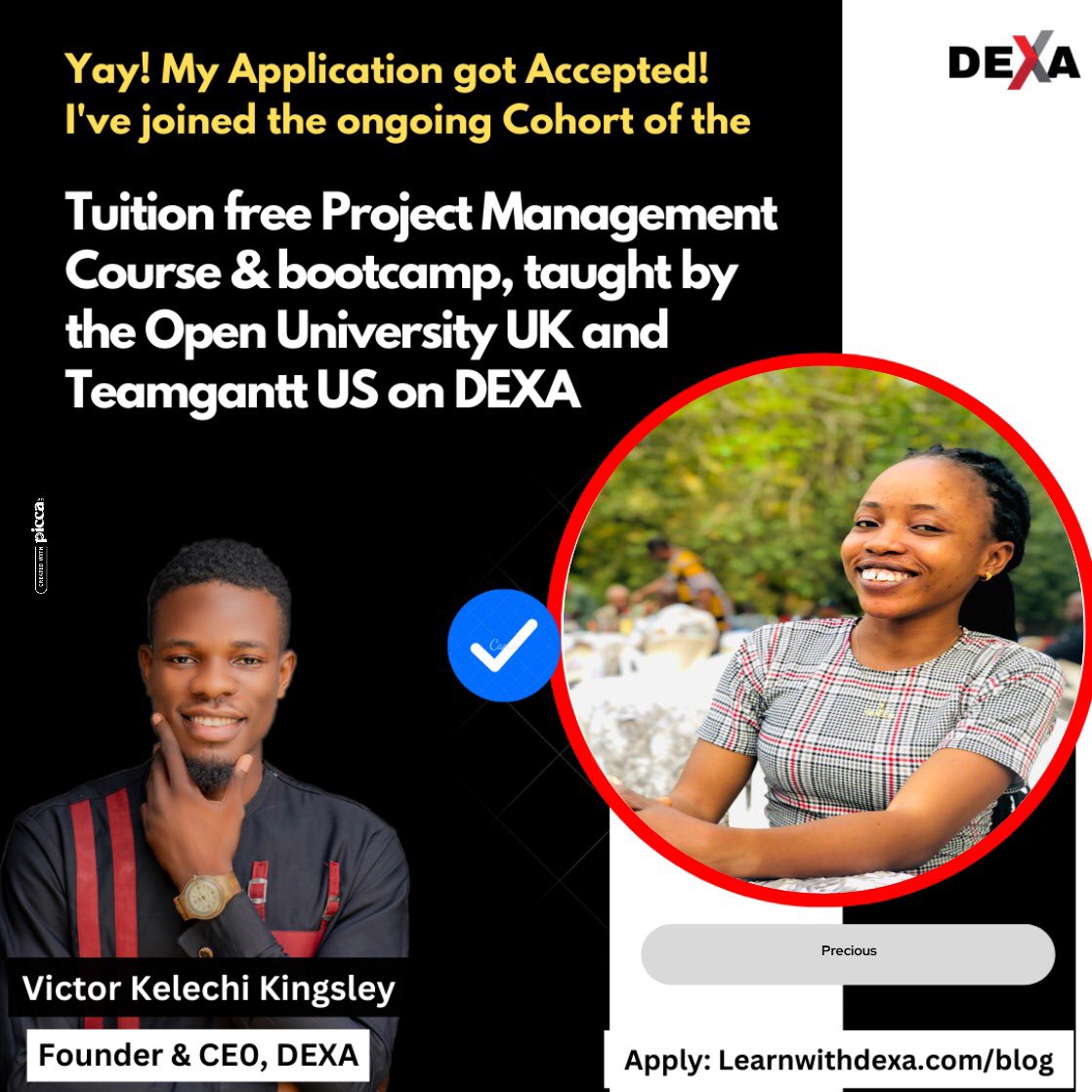 ChisimdiNnamoko's tweet photo. Bracing myself for a journey of learning &amp; growth as an emerging project manager @LearnwithDEXA_ #LearnwithDEXA #IAmBecomingAProjectManager https://t.co/NEpNCMfTqN