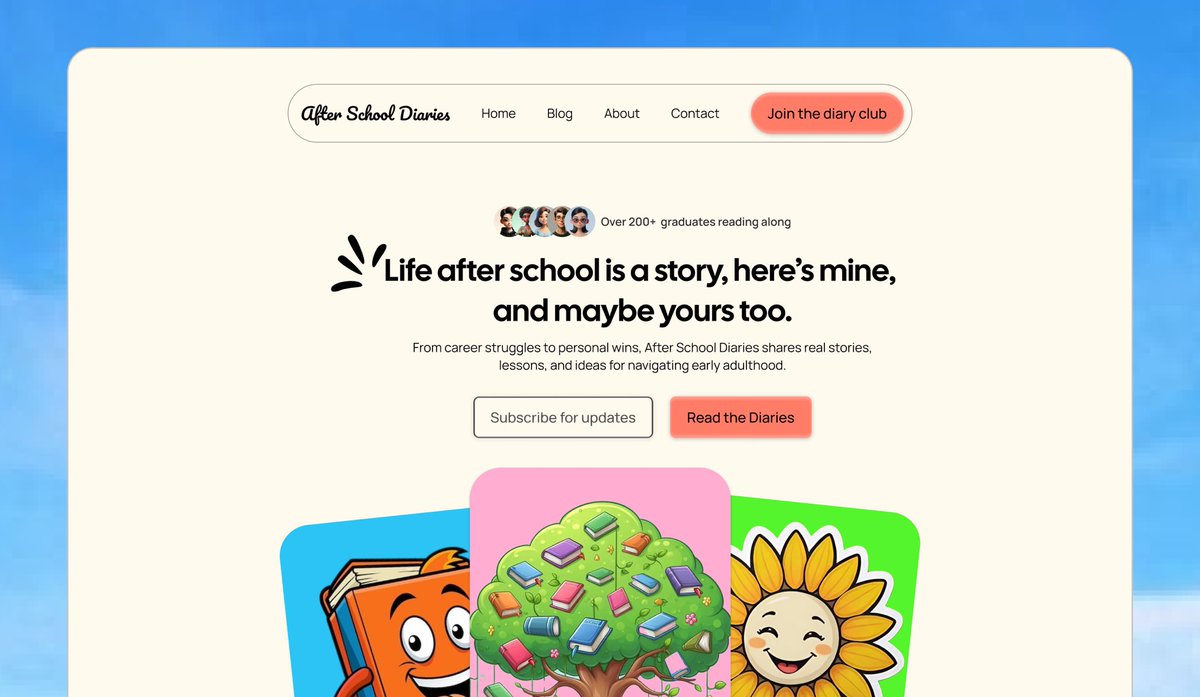 YusrohUIWORLD's tweet image. After I graduated, I went through days of creative block.🫠

I wanted to design something that expressed that phase, the uncertainty, and the questions.
So I designed After School Diaries, a digital diary/blog for fresh grads navigating life after school.

Was it a Hit or miss?👀