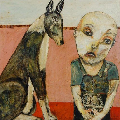 Morning all. Hope everything is fine and dandy with you. The birds have had a hearty breakfast. I've had coffee. To the easel I go.

Here's a painting entitled 'Echo Box' by Terry Turrell, a very interesting outsider artist.

I'm painting.
Red Hot Chili Peppers on.