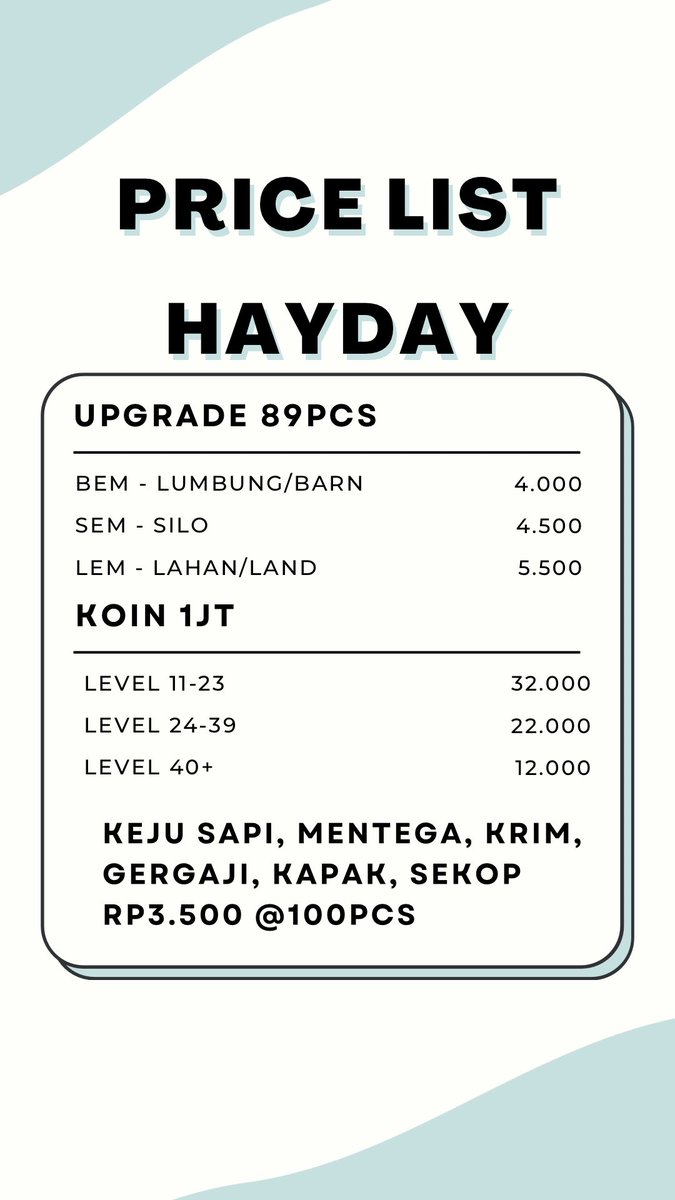 ready alat upgrade, items, koin hayday!! 🥰🙌🏻