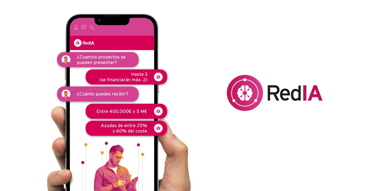 💡 ¿Tienes un proyecto con #IA?
🚀Aún estás a tiempo de solicitar tu ayuda para impulsarlo.

Te recordamos:
❓ ¿Qué tipo de proyectos se buscan?
🤖 ¿Qué tecnologías se financian?
🔺 ¿Qué ayudas puedo recibir?
red.es/es/iniciativas…
#RedIA #InteligenciaArtificial