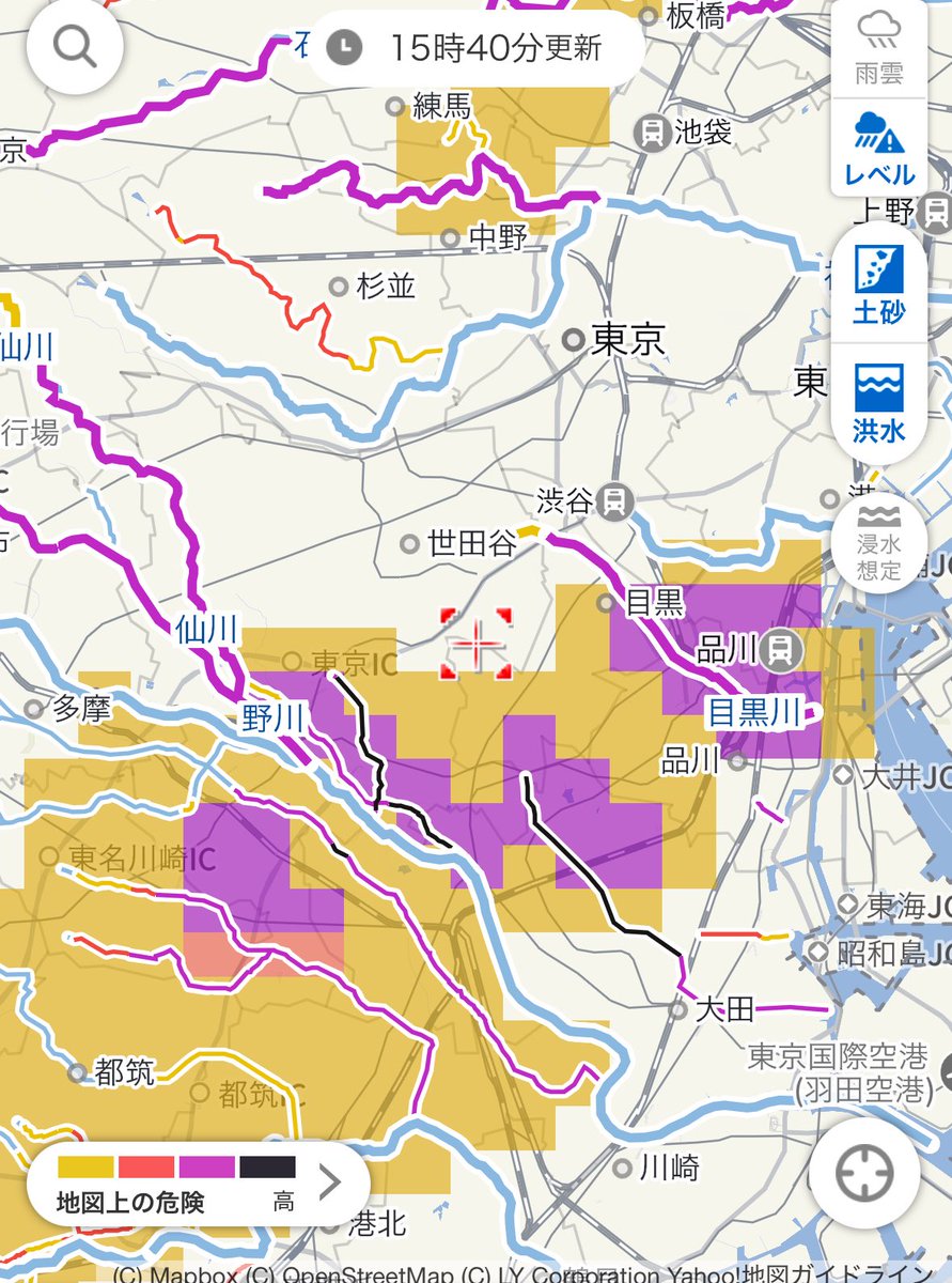 河川氾濫気をつけてください。
これから下流に流れ込むので、川には近づかないようにしてください、10-20秒で状況一変しますよ！

#川崎市 #横浜市 #野川 #多摩川 #河川氾濫