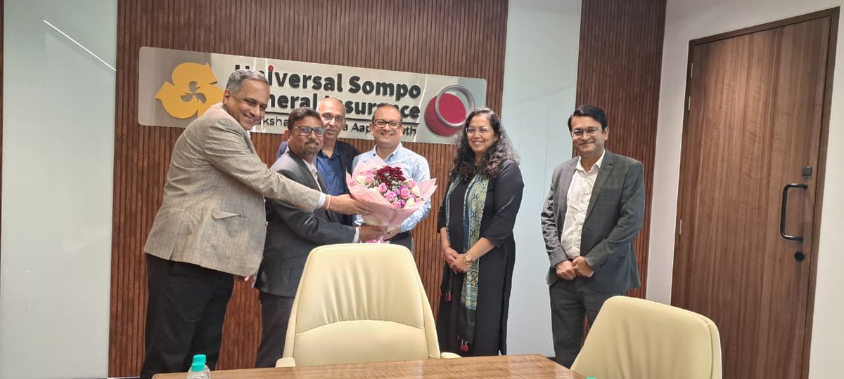 Anand Rathi Insurance Brokers Ltd. (@insurancerathi) on Twitter photo Team ARIBL had the pleasure to meet <a href="/Universal_Sompo/">Universal Sompo</a>'s leadership for a meaningful discussion on collaboration & future opportunities.🤝
#ARIBL #UniversalSompo #Collaboration #Insurance #Meeting #TeamMeet #Discussion #Business Team ARIBL had the pleasure to meet <a href="/Universal_Sompo/">Universal Sompo</a>'s leadership for a meaningful discussion on collaboration & future opportunities.🤝
#ARIBL #UniversalSompo #Collaboration #Insurance #Meeting #TeamMeet #Discussion #Business