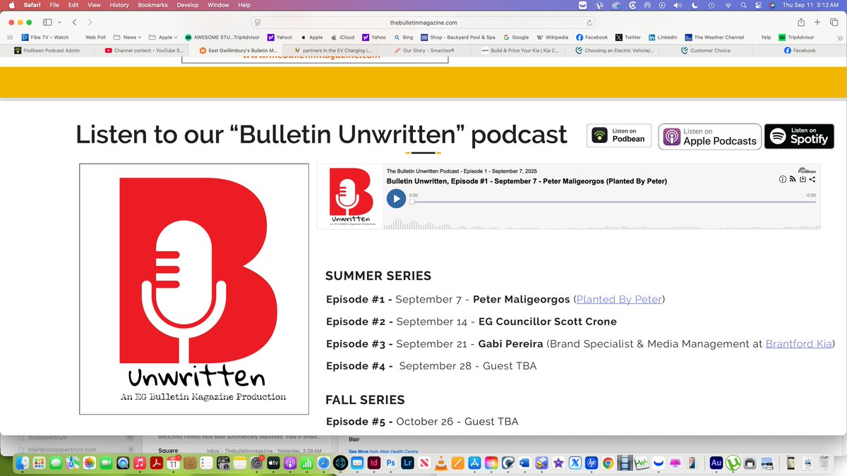 The Bulletin's new Unwritten Podcast is now available on Apple Podcasts, Spotify, Amazon Music, iHeart Radio, and YouTube! Episode #1 with Peter from Planted By Peter is available now! 
Click over to the Bulletin's website for all the details. thebulletinmagazine.com