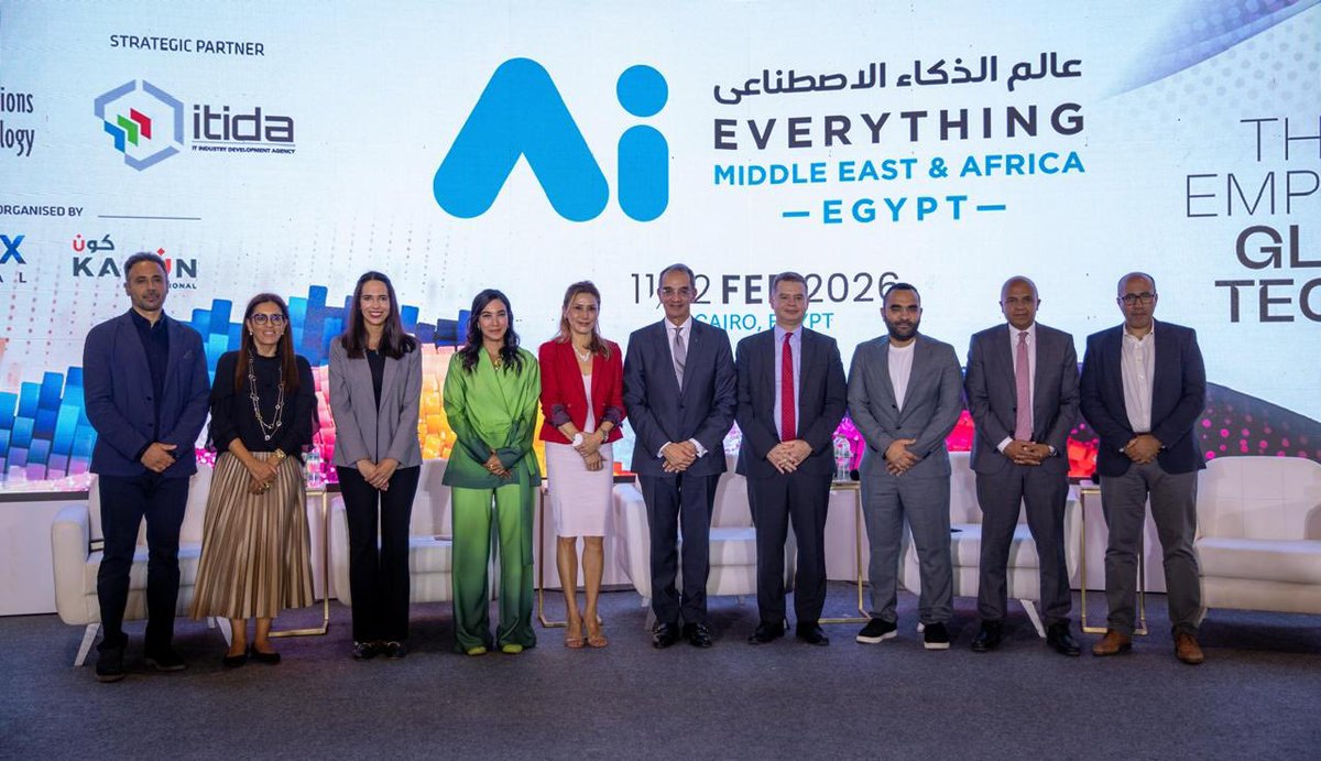 ITIDA's tweet image. 𝐄𝐠𝐲𝐩𝐭 𝐬𝐞𝐭𝐬 𝐭𝐡𝐞 𝐩𝐚𝐜𝐞 𝐟𝐨𝐫 𝐀𝐈 𝐢𝐧 𝐌𝐄𝐀

Cairo launched Ai Everything MEA 2026 under MCIT with ITIDA &amp;amp; GITEX GLOBAL — the region’s largest AI summit.

11–12 Feb 2026 | Cairo
Register: l1nq.com/ixtHR

#AiEverythingEgypt #JustInTimeForEgypt #GITEXGLOBAL