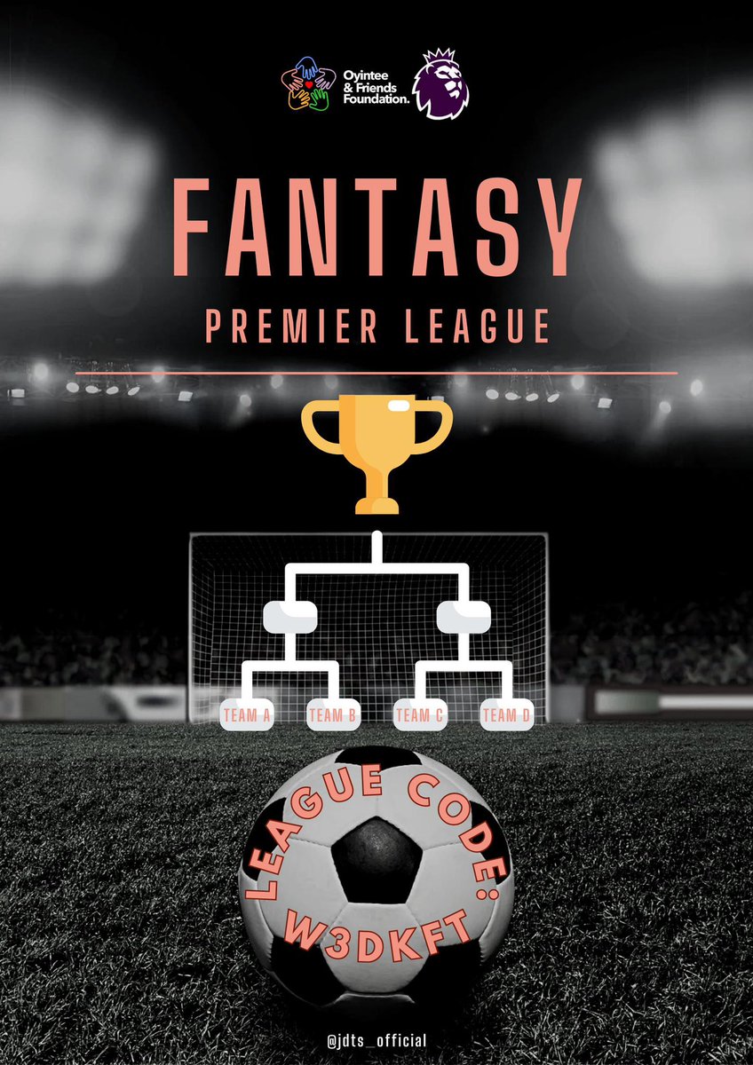 OfficialJdts's tweet photo. Think you can ball and have what it takes to top the table?

Join the JDTS 6.0 FPL Mini-League and show us what you got.

🔗 [Click to join] 
(https://t.co/OW93Ws7fuc)

League Code: w3dkft

Let’s battle it out this 2025/26 season! ⚽🔥

SEE YOU AT THE TABLE!!!! https://t.co/cmbJIicEUR