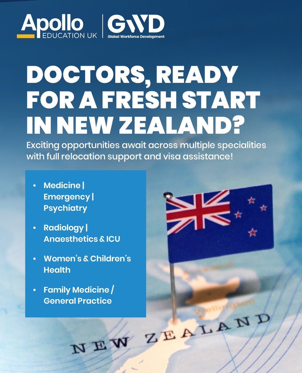 At #AEUK, we are committed to shaping the future of healthcare careers by connecting doctors with world-class opportunities across New Zealand. 

For more information, contact Usama Ahmed at usama_a@apollohospitals.com

#HealthcareCareers