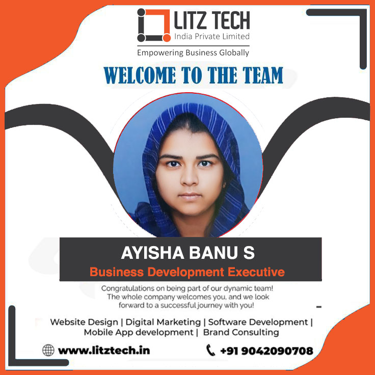 LITZTech's tweet image. Welcoming Ayisha to the LITZ Tech Family! 🌟

We are delighted to introduce Ayisha as the newest addition to our team! With her passion for business development and innovative mindset, we are confident she will contribute significantly to our growth and success.