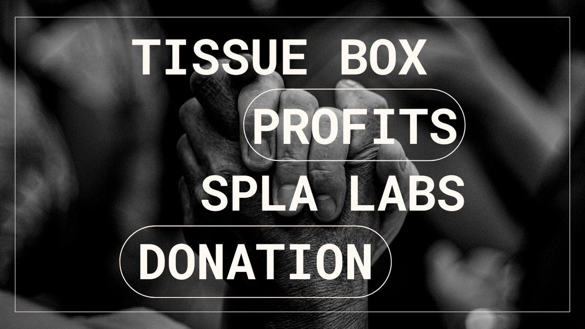Splalabs's tweet image. Discover value beyond simple investment with SPLA LABS.

Trade TISSUEBOX to earn profits and use our donation feature to make a positive impact on the world.

Our small actions can make the world a warmer place. ❤️

#Donation #SocialGood #TISSUEBOX #SPLALABS