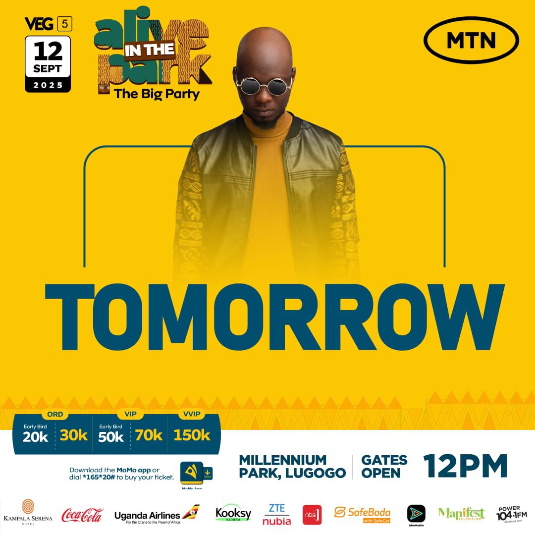 powerfmuganda's tweet image. Tomorrow is the day and here are the International acts already in the Country for #AliveInThePark
@theresaphondo ✅ 
@mojishortbabaa ✅
@ThePompi ✅
@itsEstherChungu ✈️ (In coming) 

#TheBigParty 

We can&apos;t wait.