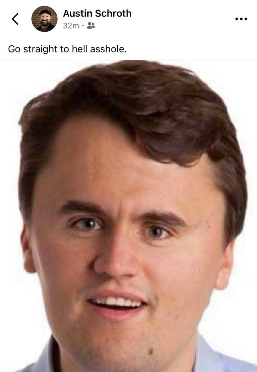 camhigby's tweet image. Austin Schroth, a teacher at Lake Norman charter school in Huntersville, NC, reportedly shared photos on Facebook mocking Charlie Kirk according to a tipster. 

“Go straight to hell asshole” 

He apparently deleted the post and his Facebook.