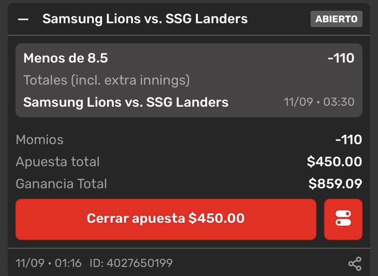 Johaanbxby's tweet photo. Después de mucho tiempo,volvemos con los picks de KBO 🇰🇷

-Under 8.5 Lions/SSG -110 

Mañana derecha de NFL,atentos 🧐

#Freepick #KBO https://t.co/IwoTIzluZ7