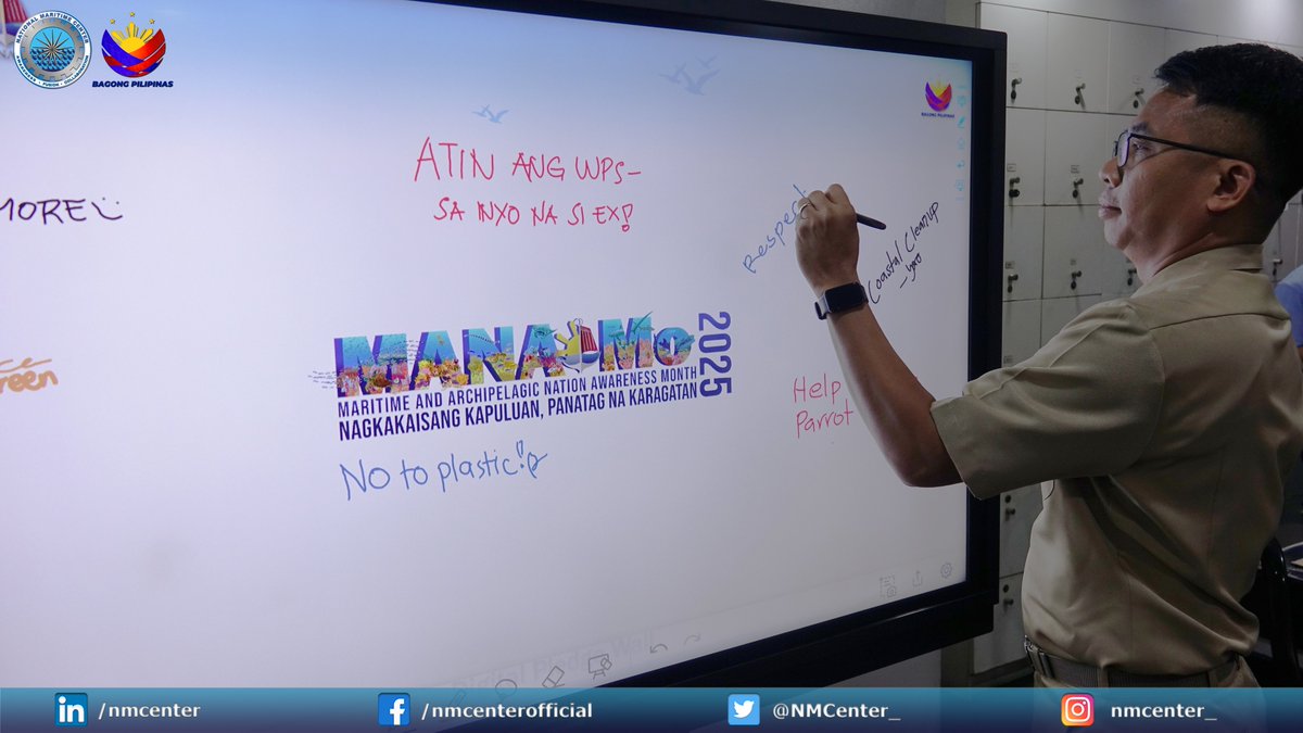 NMCenter_'s tweet photo. 10 September 2025 - Manila – The National Maritime Center Unveils a Digital MANA Mo Pledge Wall 
#MANAMo2025
#PamanaNgKaragatan
#EnvironmentForLife
#NationalMaritimeCenter
#NMCenter
#OPGoVPH
#MDA
#Maritime
#MaritimePH
#MaritimeSectorWorks
#MaritimeDomainAwareness https://t.co/G1BeKo21SF