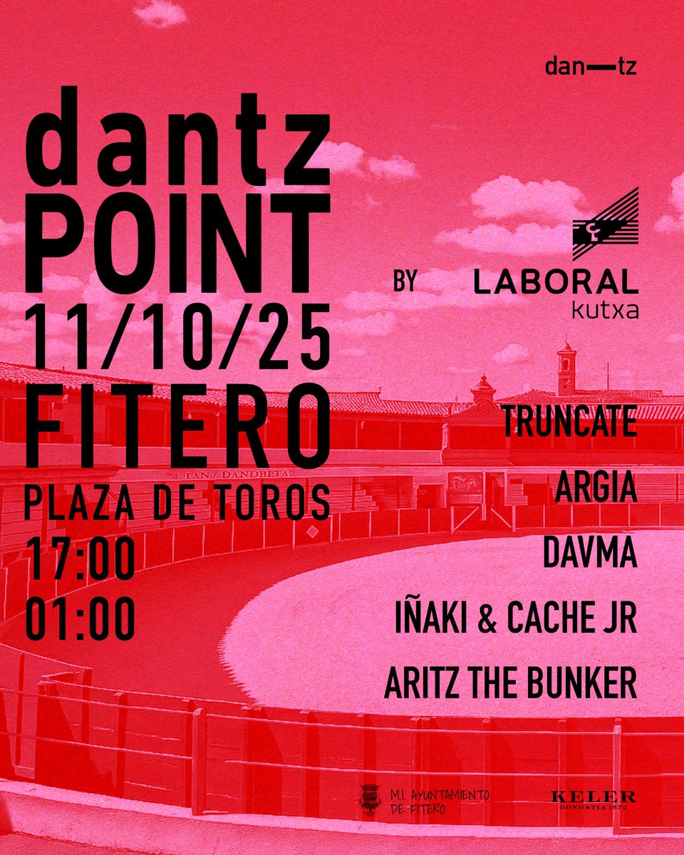 "Dantz Point unirá patrimonio y música electrónica en #pamplona, #Tafalla y #Fitero"

<a href="/LABORALkutxa/">LABORAL Kutxa</a>  <a href="/de_fitero/">Equipo de Gobierno. Ayuntamiento de Fitero</a> . 

El proyecto cultural Dantz Point que conecta #patrimonio, comunidad y #MúsicaElectrónica de vanguardia llega a #Fitero el 11 de octubre. 

link.dice.fm/i99e4b319f0f?d…