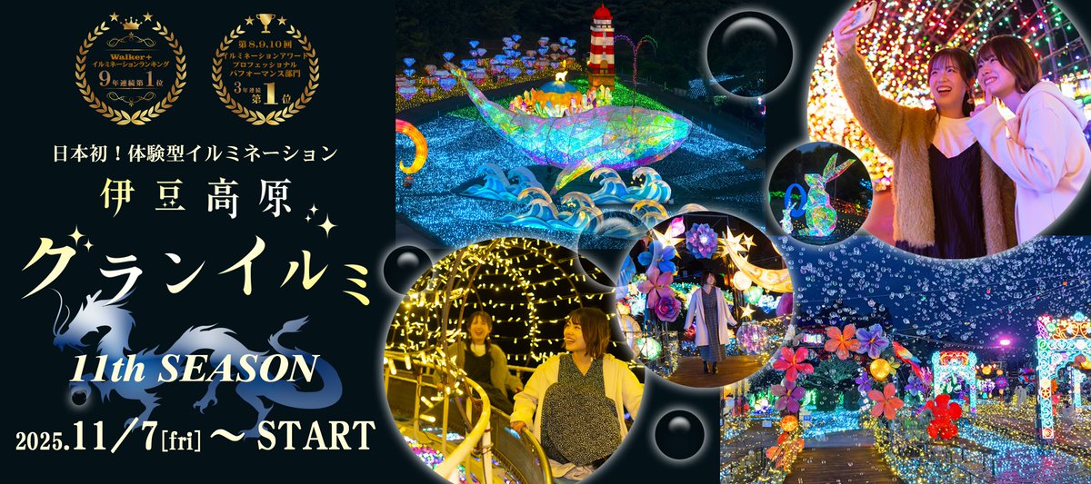 日本初！体験型イルミネーション「伊豆高原グランイルミ～11th SEASON