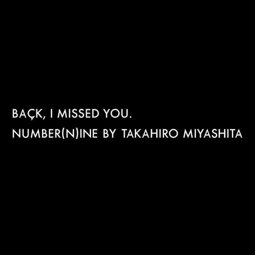ナンバーナイン/NUMBER (N)INE」 デザイナー宮下貴裕が約15年ぶり復帰 ナンバーナイン/NUMBER (N)INE」 デザイナー宮下貴裕が約15年ぶり復帰