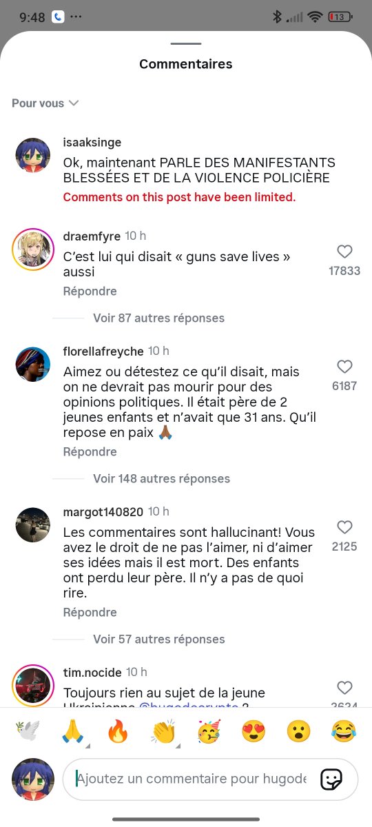homer bouddha 🏳️🌈🇩🇿 (@superisaaksinge) on Twitter photo Vague de unfollow possible chez le décrypteur ? Il OUBLIE de mentionner les violences policières, tout les manifestants blessé. Ont lui fait remarqué et nous censure mdrr
<a href="/HugoDecrypte/">Hugo Décrypte</a> explication stp ? Vague de unfollow possible chez le décrypteur ? Il OUBLIE de mentionner les violences policières, tout les manifestants blessé. Ont lui fait remarqué et nous censure mdrr
<a href="/HugoDecrypte/">Hugo Décrypte</a> explication stp ?