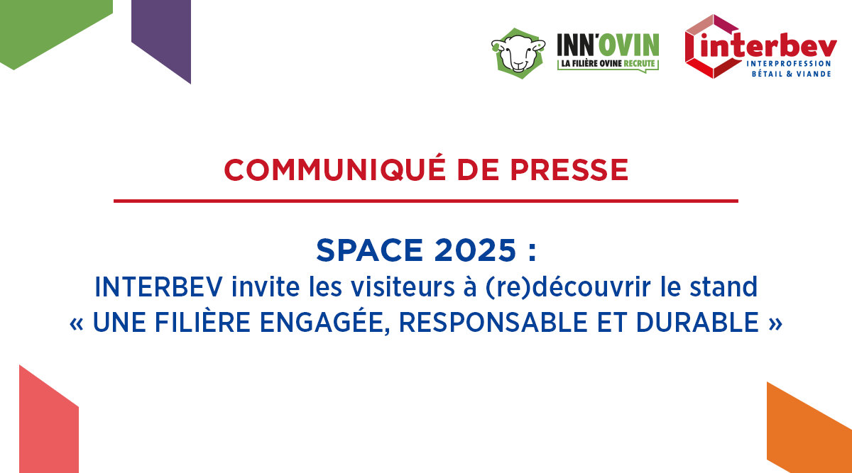 📍#SPACE2025
Du 16 au 18 sept., INTERBEV vous donne RDV sur son stand "Une filière engagée, responsable et durable" illustrant le #PacteSociétal de la filière #Elevage et #Viande, sa démarche collective de responsabilité sociétale.

Cette édition est l'occasion de mettre en avant