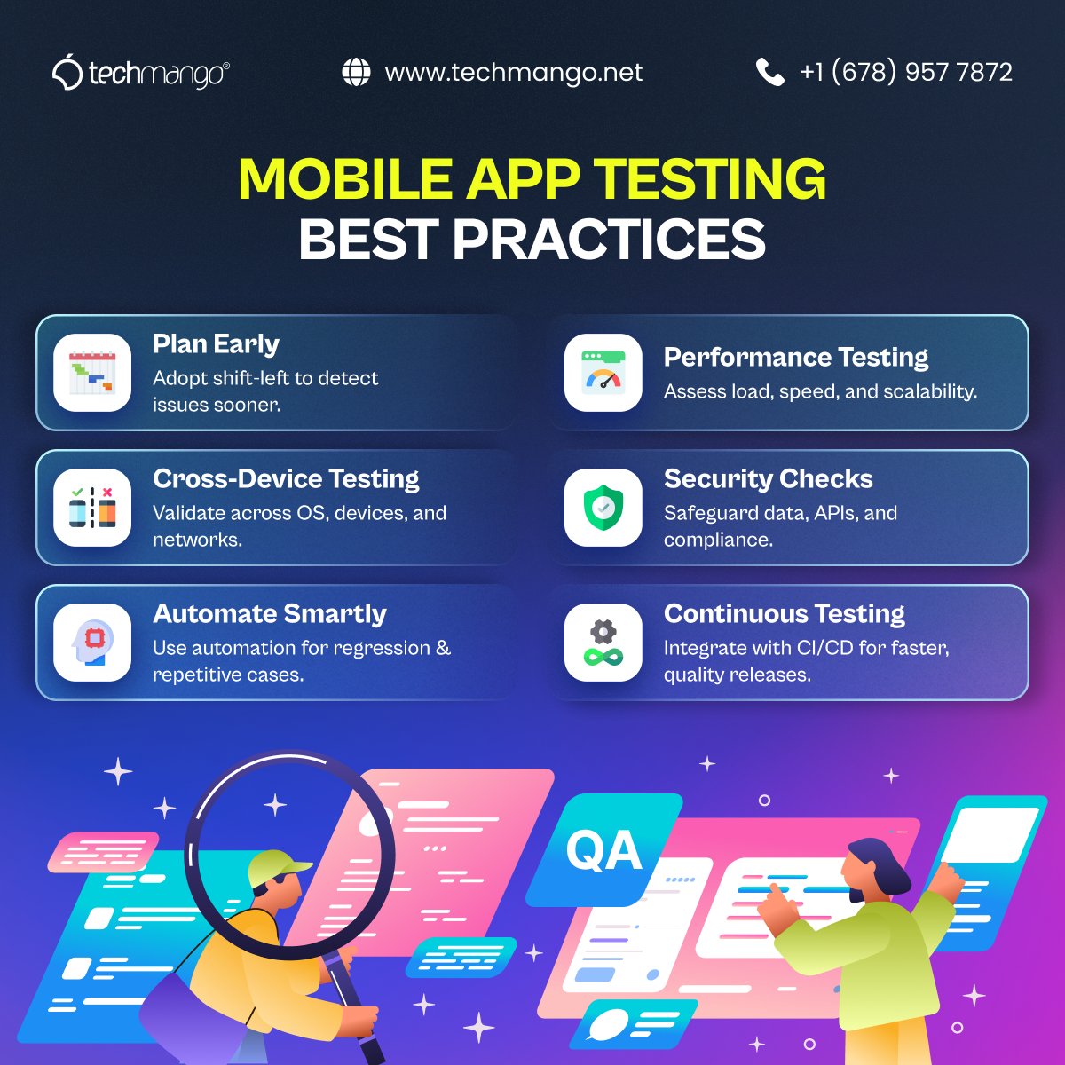 TechmangoS's tweet image. Techmango believes every great app starts with proactive testing practices.
✔ We plan early to proactively identify and resolve issues.
✔ We prioritize robust security at every step to safeguard your app.
#MobileAppTesting #Techmango #SmartTesting
