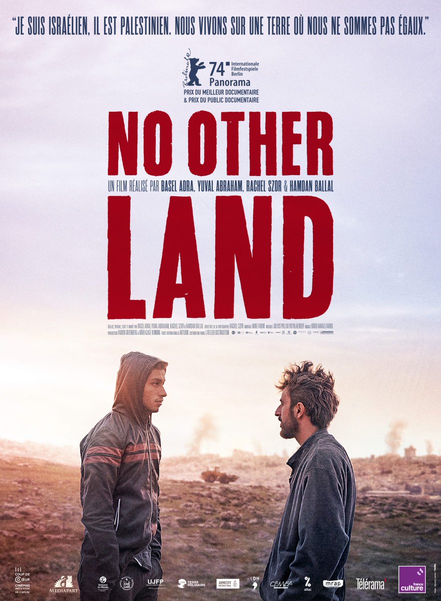 Frédéric Fornos sj (@ffornosj) on Twitter photo "No Other Land" (2024), documentaire collaboratif d'un collectif palestino-israélien, né de l'amitié entre Basel Adra (activiste palestinien) et Yuval Abraham (journaliste israélien). Il documente la destruction de la communauté de Masafer Yatta en Cisjordanie occupée. "No Other Land" (2024), documentaire collaboratif d'un collectif palestino-israélien, né de l'amitié entre Basel Adra (activiste palestinien) et Yuval Abraham (journaliste israélien). Il documente la destruction de la communauté de Masafer Yatta en Cisjordanie occupée.