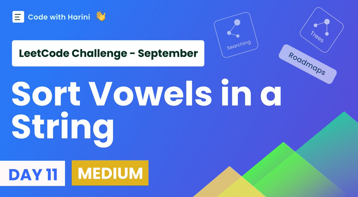 _CodeWithUs_'s tweet image. Sep day 11 Challenge is live, please do check it out ✅
youtu.be/w0VZZvZy5MI
.
.
.
.
.
.
.
.
.
.
.
.
.
#leetcodesolution #LeetCode #leetcodedaily #leetcodemedium #leetcodegrind
#faangprep #startup #dsa #hashmap #codeexplain #coderlife #codingchallenge #prepareinterview