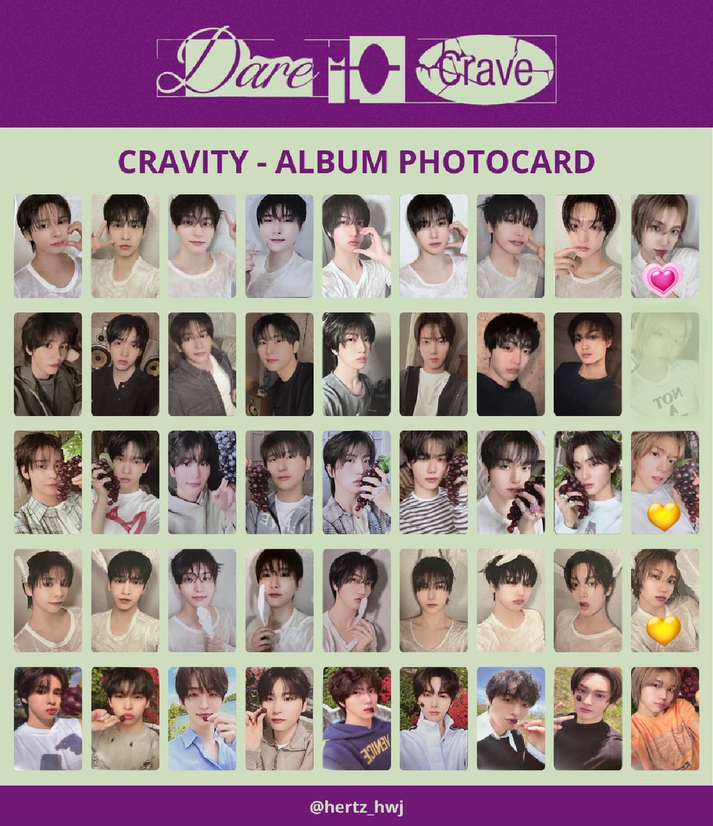 usgcha3's tweet photo. CRAVITY アルバム トレカ 交換

【譲】画像1枚目
【求】ソンミン 💗2枚求 💛1枚求
        ユニット 💖＞💛

まとめて交換可能な方優先
同日発送 梱包指定 可能な方

#CRAVITY交換 https://t.co/vIWvHOjtg1
