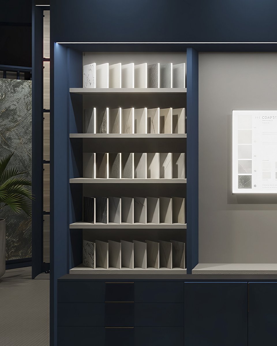 inscaOficial's tweet image. Con la Serie Boutique presentamos una nueva forma de exponer azulejos.

Cada ceramoteca y estante con iluminación integrada y cada banco incorporado está pensado para que el diseño del showroom sea más limpio, organizado y cercano.

#TileDisplay #ShowroomCerámica #Cersaie2025