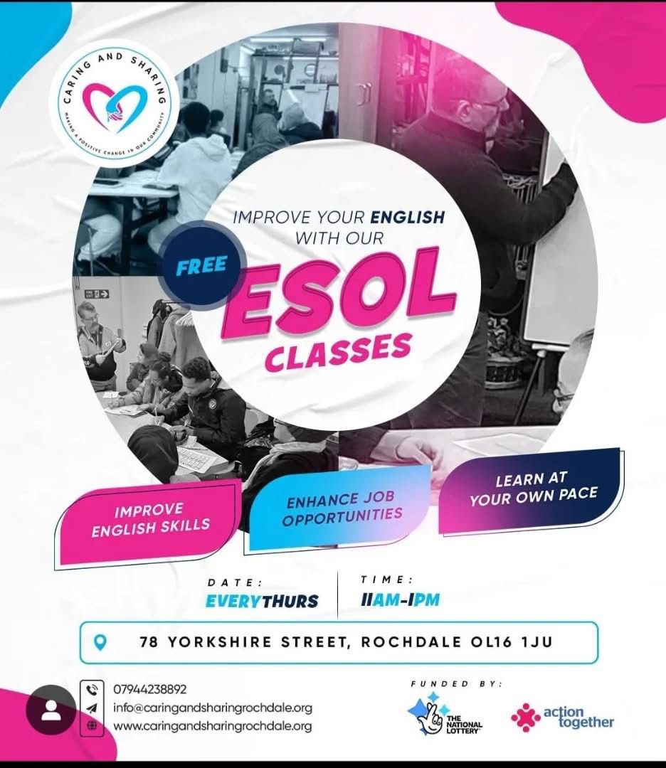 CAS_rochdale's tweet image. Hi everyone!
We hope you had a fantastic summer 🌞. Just a quick reminder that our ESOL workshops are back today, 11 AM – 1 PM.

It’s a wonderful opportunity to learn, connect, and share some fun moments together 🤩.
We can’t wait to see you there!

#esolclass 
#communitylearning