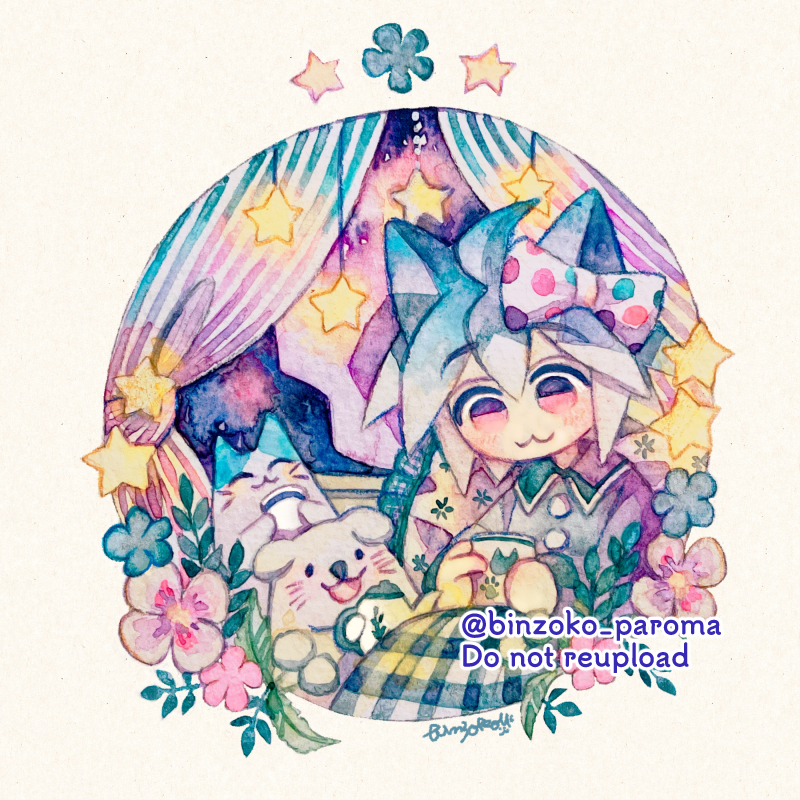 Tea time Necco☕🌙🐱
listed on <a href="/sealed_art/">Sealed</a> !

Link below👇🧵