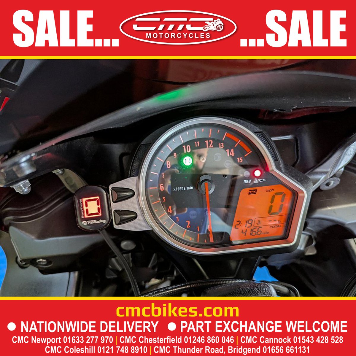 SALE...SALE...SALE

SAVE £600 on this CMC approved 2008 Honda CBR1000RR, reserve today, online, on the phone or in store with a £100 deposit.

2008, 08' registration, only 4,166 miles, 2008 Honda CBR1000RR, £6,299.

cmcbikes.com/used-motorcycl…

If it's bikes, it's CMC