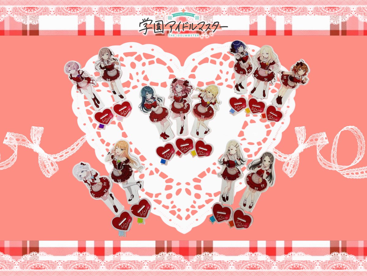 学マス スタンド付きビッグアクリルプレート 〜スウィートストロベリー