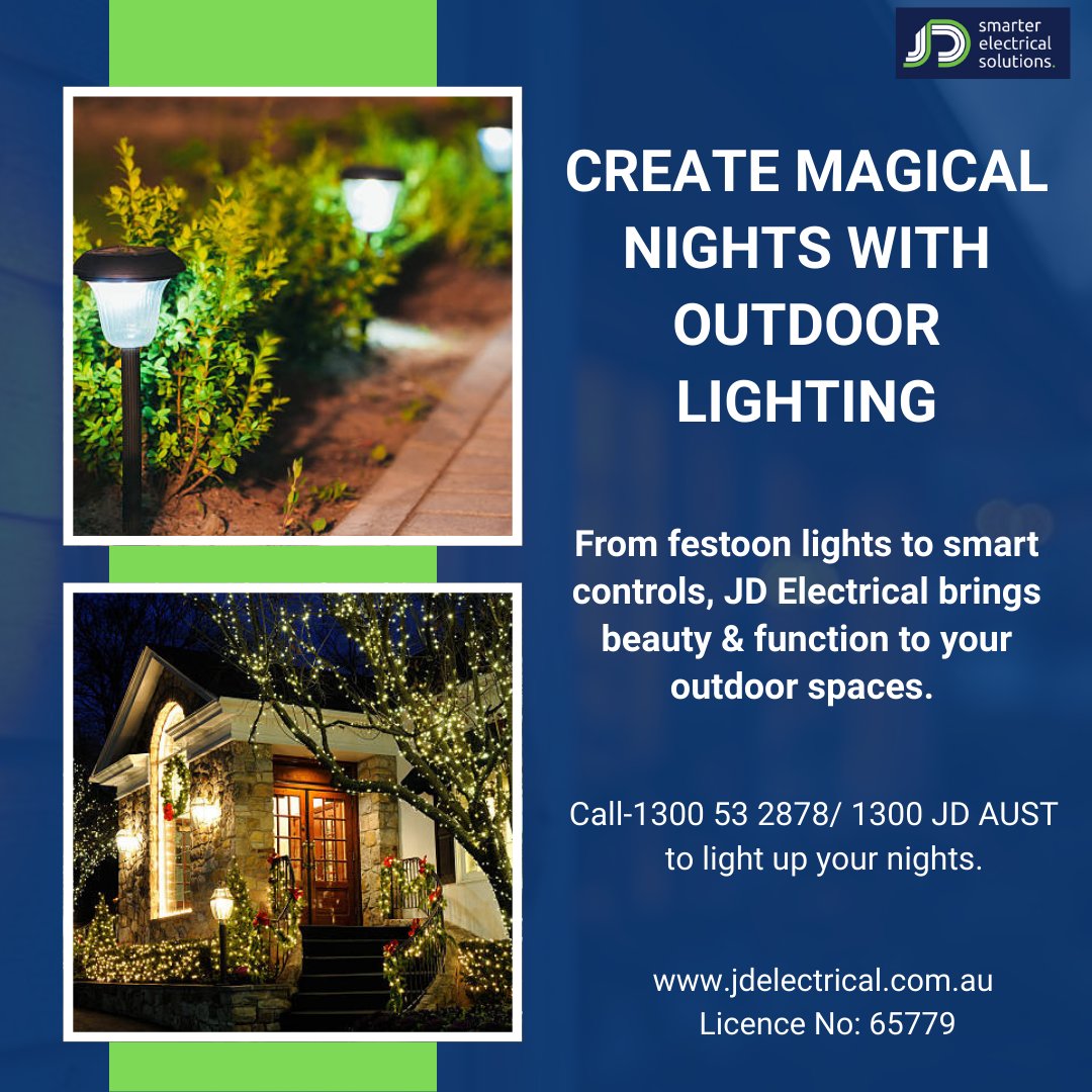 Turn your backyard into a resort after dark! 

Festoon lights, glowing pathways &amp; poolside magicJD Electrical designs, installs &amp; adds smart control to make it real.

📞 1300 53 2878/1300 JD AUST
#JDElectrical #OutdoorGlow #BrisbaneBackyard #HomeVibes #FestoonLights